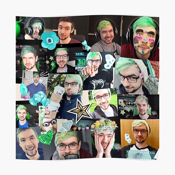 Jacksepticeye collage Poster RB0107 product Offical Jacksepticeye Merch