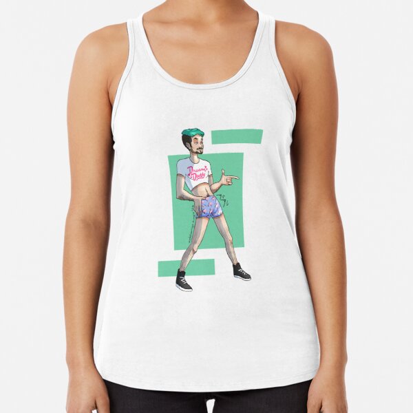 Jacksepticeye Dream Daddy Crop Top & Flamingo Shorts Racerback Tank Top RB0107 product Offical Jacksepticeye Merch