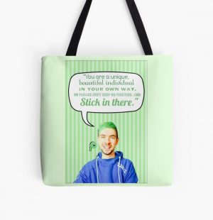 Jacksepticeye- Stick in there! All Over Print Tote Bag RB0107 product Offical Jacksepticeye Merch